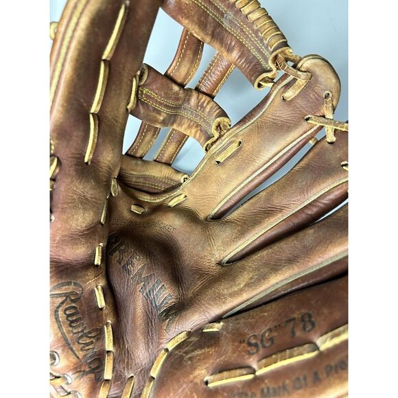 Rawlings SG78 The Mark of a Pro Fastback Leather Glove Right Throw, Needs Clean - Picture 7 of 10